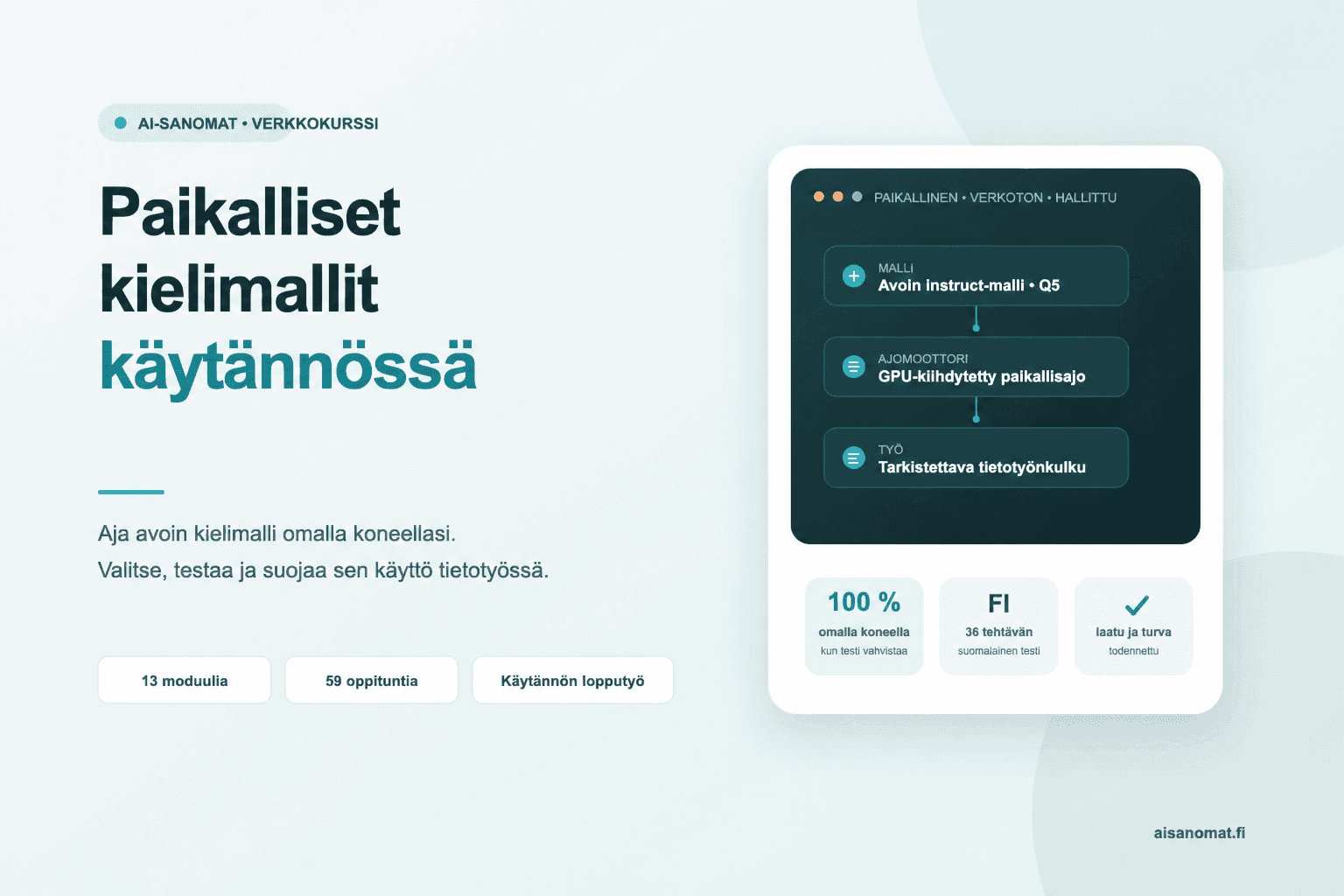 Paikalliset kielimallit käytännössä: aja avoin kielimalli omalla koneellasi